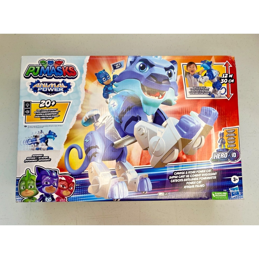 PJ Masks Animal Power Charge and Roar Cat Toy with 20+ Light and Sound Effects